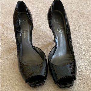 Black Jessica Simpson heels, size 8 1/2.